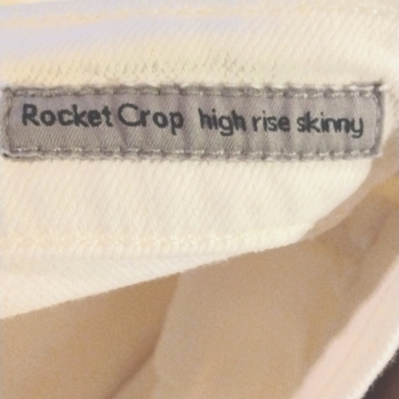 CITIZENS of HUMANITY White Rocket Crop High Rise Skinny Ripped Jeans Size 25 - Picture 5 of 8